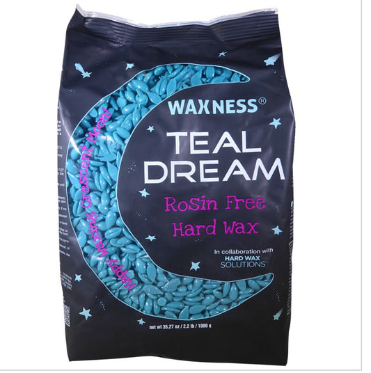 TEAL DREAM ROSIN FREE SPARKLY HARD WAX 2.2 LB / 1 KG