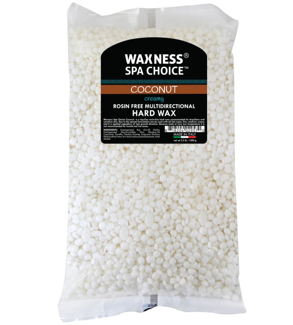 SPA CHOICE ROSIN FREE MULTIDIRECTIONAL HARD WAX COCONUT 2.2 LB / 1 KG
