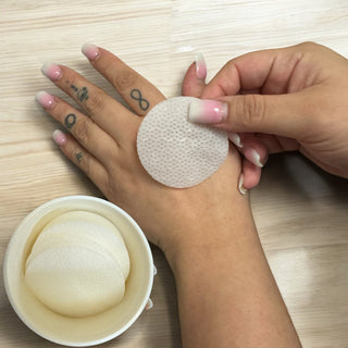 Example of Clarifying Toner Pads — Acne & Ingrown Hair Treatment on hand