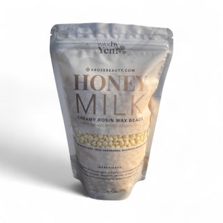 Packaging of Honey Milk creamy rosin wax beads with visible brand name on a white background