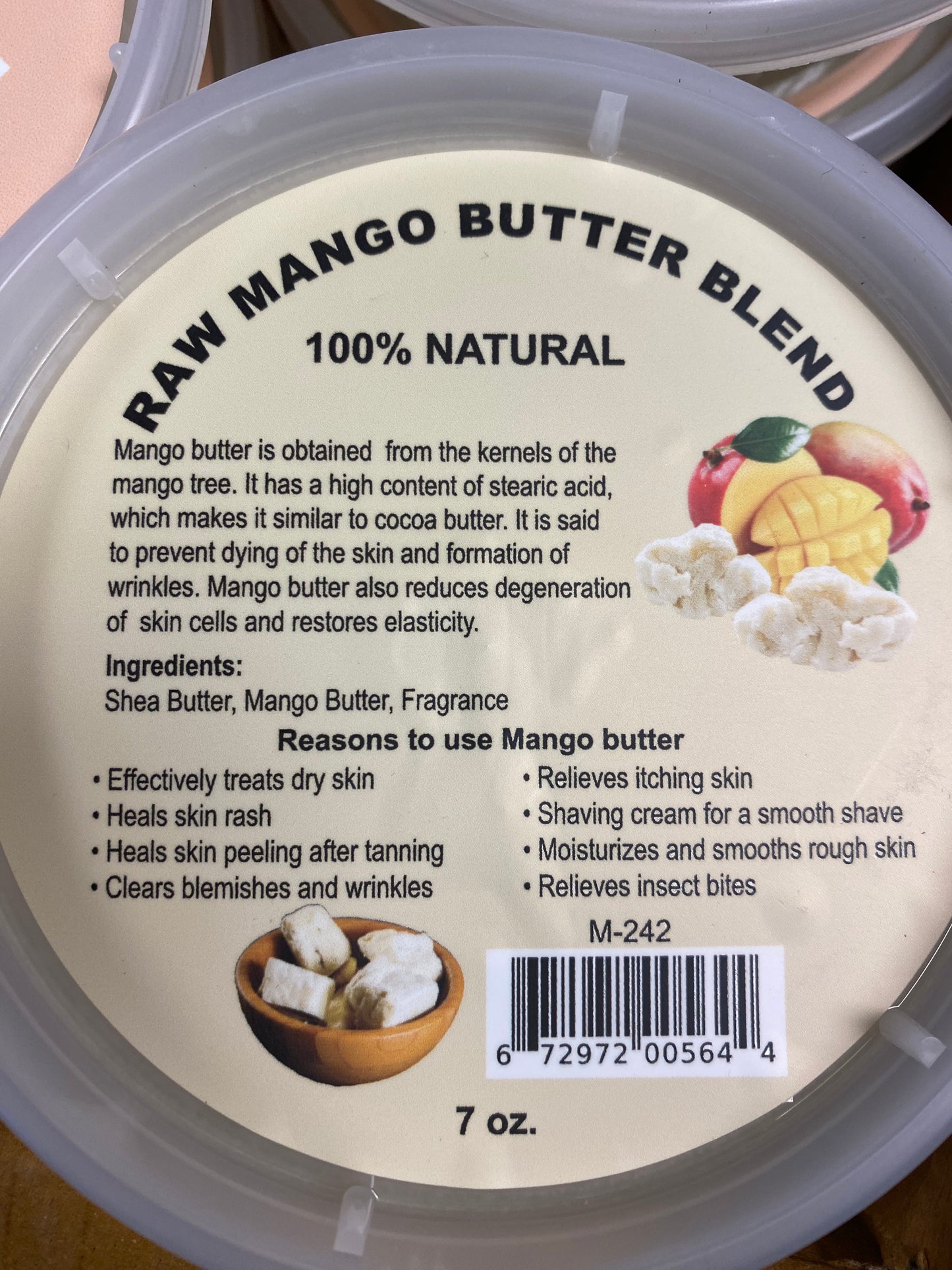 Raw mango butter