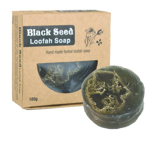 Black seed loofah soap
